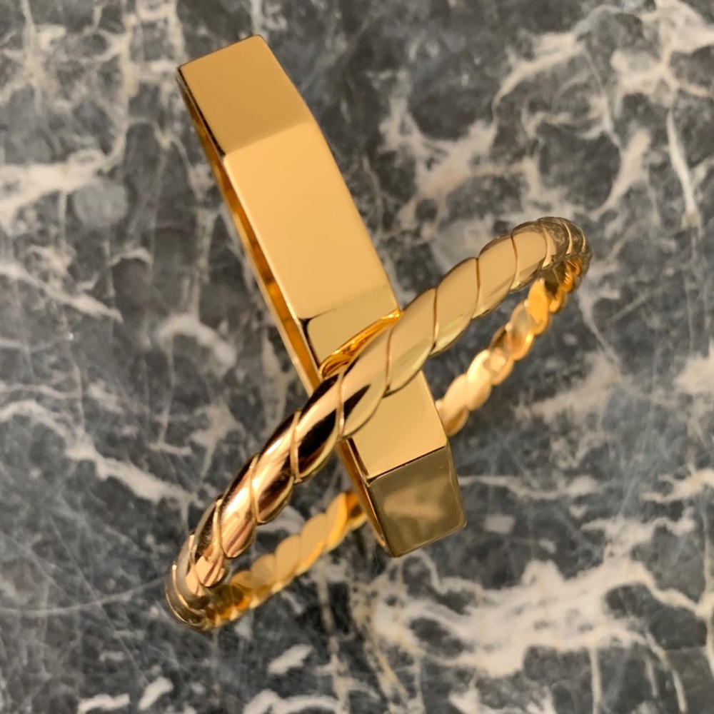 Set of Two Gold Bracelets